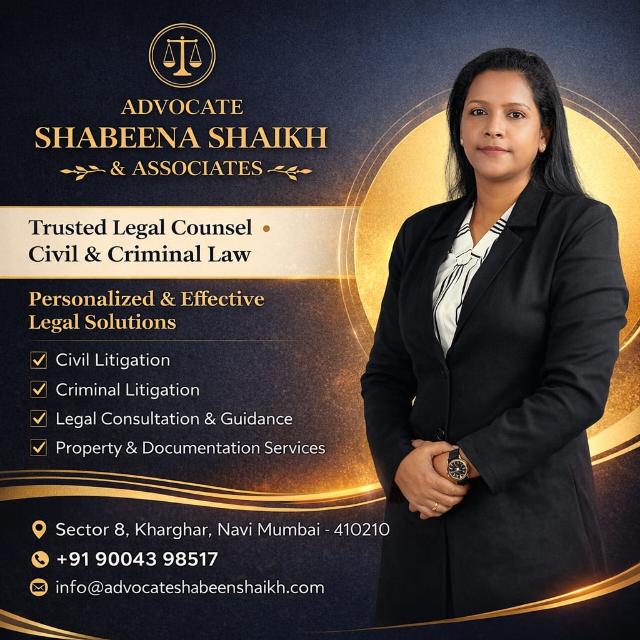 Adv. Shabeena Shaikh — Advocate of Bombay High Court, Legal Consultant